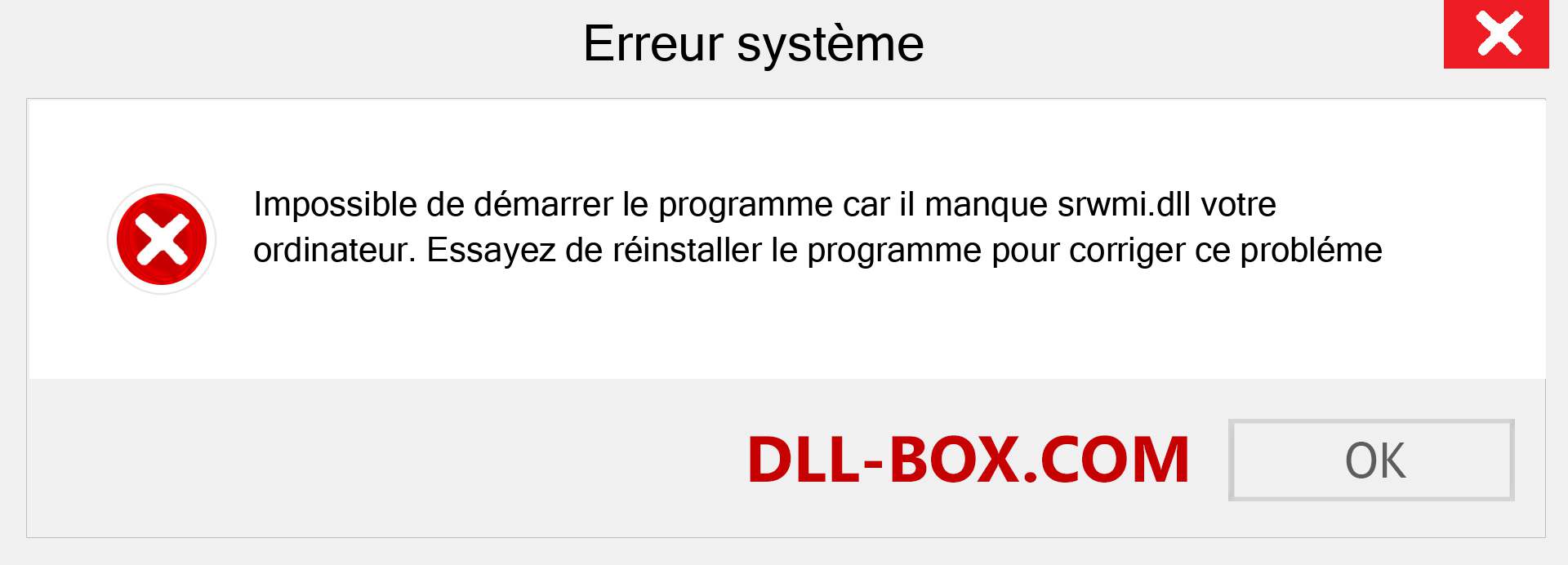 Le fichier srwmi.dll est manquant ?. Télécharger pour Windows 7, 8, 10 - Correction de l'erreur manquante srwmi dll sur Windows, photos, images